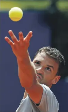  ?? AP ?? Grigor Dimitrov ended Malek Jaziri’s resistance on his fourth match point in a match that lasted two hours and 49 minutes