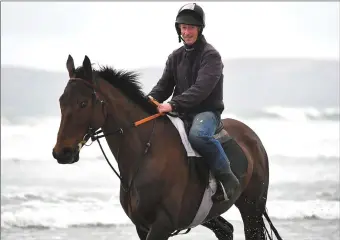  ??  ?? Tommy Cooper training in Banna Strand during the week