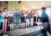  ?? RP-FOTO: ANNE ORTHEN ?? Der Chor der Kantorei stellte sein Können bei Benjamin Brittens „Festival Te Deum“unter Beweis.