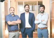  ??  ?? Rafael (Rafa) Martínez, Mario Dávalos y Albert Folch. RICARDO HERNANDEZ
