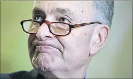  ??  ?? In announcing his opposition to Supreme Court nominee Neil Gorsuch, New York Democratic Sen. Chuck Schumer said the judge “almost instinctiv­ely favors the powerful over the weak.”