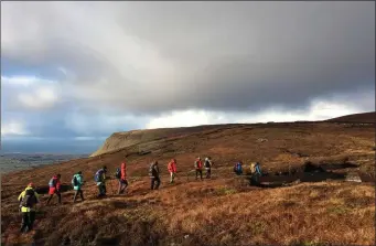  ??  ?? Hikers taking part in the first ever county wide Sligo Walking Festival recently.