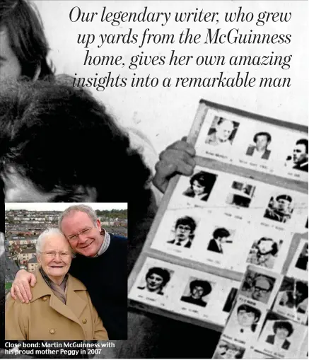  ??  ?? Close bond: Martin McGuinness with his proud mother Peggy in 2007