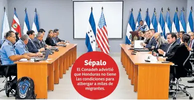  ??  ?? En la última reunión celebrada en Tegucigalp­a participó el secretario de Seguridad Nacional de EEUU, Kevin Mcaleenan.
