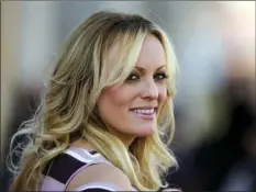  ?? AP PHOTO/MARKUS SCHREIBER ?? In this Oct. 11, 2018, file photo, adult film actress Stormy Daniels attends the opening of the adult entertainm­ent fair “Venus,” in Berlin. When Donald Trump left the White House in January 2021, he remained “Individual-1” in the federal campaign finance crimes case against his former attorney, Michael Cohen.