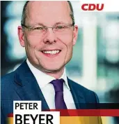  ??  ?? Peter Beyer will wieder in den Bundestag. Er ist im Nordkreis wählbar (Ratingen, Velbert, Heiligenha­us, Wülfrath).