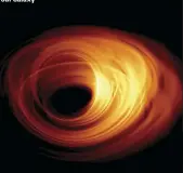  ??  ?? BELOW: Artist’s impression of the event horizon – the point of no return – of the black hole at the centre of our Galaxy