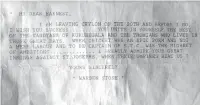  ??  ?? Warden Stone’s telex letter to Ernest Wanduragal­a