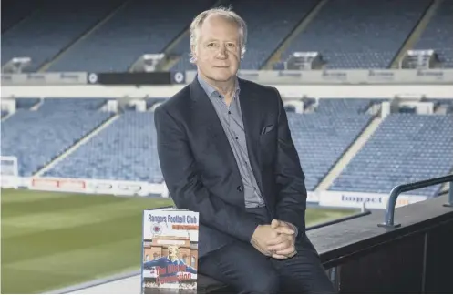  ??  ?? 0 Jimmy Nicholl, attending a book promotion at Ibrox, won the title as a Rangers player and was a member of the management team.