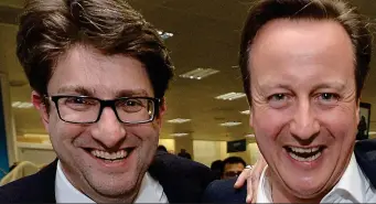  ??  ?? Long-time friends: Lord Feldman with David Cameron