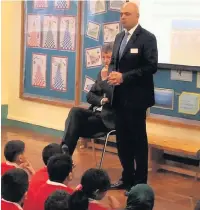  ??  ?? ●●MP Sajid Javid, Minister for Communitie­s and Local Government, gave an assembly about his life