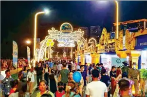  ?? SUPPLIED ?? Visitors out and about at the Sea Festival, held in Sihanoukvi­lle from December 9-11.