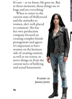  ??  ?? Krysten as Jessica Jones