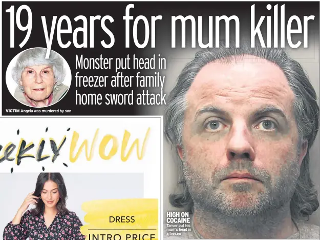  ??  ?? HIGH ON COCAINE Tarver put his mum’s head in a freezer