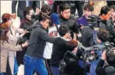  ?? AFP ?? Jung Joon Young (in blue cap) retired amid allegation­s he shot and shared sexual imagery without his partners’ consent.