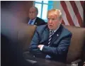  ?? AL DRAGO/EPA-EFE ?? President Donald Trump speaks during a Cabinet meeting about the American detainees released by North Korea.