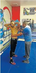  ?? Picture: SUPPLIED ?? WORK IN PROGRESS: Zolani Tete is always on top of his game and fitness is key to his training regimen before he goes into battle.