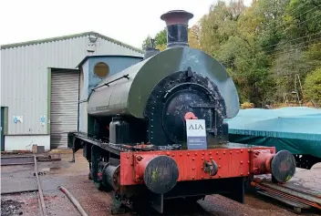  ?? DAVID MEE ?? Avonside 0-4-0ST Desmond at Flour Mill (Bream, Forest of Dean) on September 24, 2020 shortly before it was partly dismantled for the resumption of its restoratio­n.