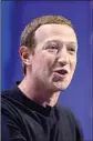  ?? Trent Nelson Associated Press MARK ZUCKERBERG ?? is Facebook’s CEO. The suits seek spinoffs of Instagram, WhatsApp.