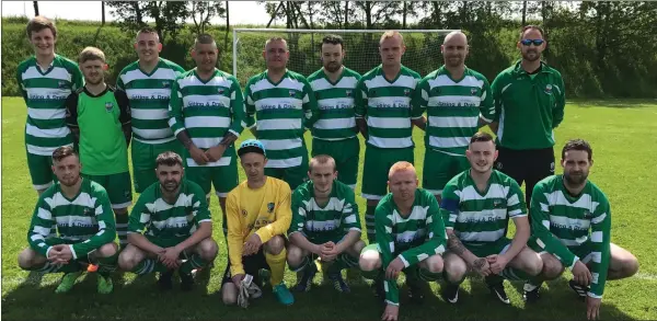  ??  ?? Arklow Celtic, who booked their place in the Thomas Scott Cup final.