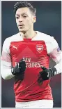  ??  ?? IN THE COLD Ozil did not travel with Arsenal squad