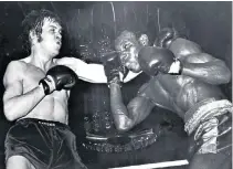  ??  ?? Sterling in the ring with Kevin Finnegan, mid-1970s: ‘He was a terrific fighter’