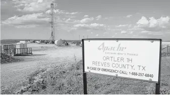  ?? Michael Ciaglo / Houston Chronicle file ?? Apache Corp.’s Alpine High developmen­t has drawn criticism because of its location near Balmorhea State Park and the Davis Mountains.