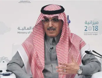  ?? AFP ?? Saudi Finance Minister Mohammed Al Jadaan dismissed giving up on economic reforms