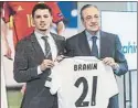  ?? FOTO: EFE ?? Brahim, con Florentino Pérez