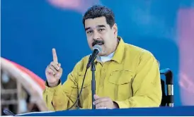  ??  ?? Nicolás Maduro fala em golpe de Estado no Brasil