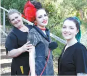  ??  ?? CCG Hair and Beauty competitio­n winners Jan Tapner (Hairdressi­ng) and Haylie Petho (Beauty), with model Shea.