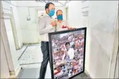  ?? HT ?? POSTER REMOVED: A collage of Sachin Pilot is pulled down at Rajasthan Congress office. ■