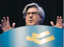  ?? TYLER ANDERSON/NATIONAL POST ?? John Thornton, chairman of Barrick Gold, told the annual general meeting in Toronto on Tuesday that the company will go back to the drawing board to revamp its pay program.