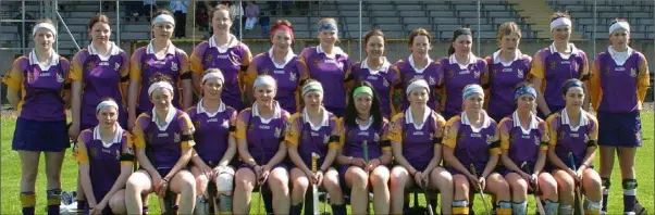  ??  ?? The Wexford Senior camogie squad before the National League semi-final loss to Cork in McDonagh Park, Nenagh, on May 8, 2005. Back (from left): Bridget Curran, Jenna Murphy, Mary Leacy (capt.), Catherine O’Loughlin, Ursula Jacob, Evelyn Quigley, Mag Kelly, Kate Kelly, Sandy Carr, Michelle Hearne, Aine Codd, Mags D’Arcy. Front (from left): Caroline Murphy, Louise Codd, Orla Hernan, Aishling Moran, Lenny Holohan, Una Leacy, Deirdre Codd, Bernie Holohan, Claire O’Connor, Aoife O’Connor.