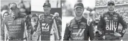  ?? USA TODAY SPORTS, AP AND GETTY IMAGES COMPOSITE ?? Ryan Newman, left, Clint Bowyer, Daniel Suarez and Jimmie Johnson are on the NASCAR Cup Series playoff bubble.