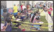  ??  ?? Children were entertaine­d through various activities while their parents and siblings were treated by doctors during Medfest 2016.