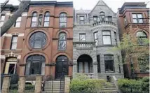  ?? STACEY WESCOTT/CHICAGO TRIBUNE ?? Classic homes in the 2200 block of North Dayton Street in Chicago’s Sheffield Historic District. In Chicago, many residentia­l streets are lined with courtyard buildings, three-flats and homes but the landscape is changing.