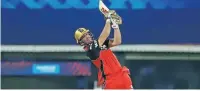  ?? IPL via Twitter ?? AB de Villiers has been in top form for the Royal Challenger­s Bangalore in the Indian Premier League. |