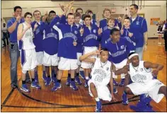  ??  ?? The Arlington Middle School Bobcats recently capped off a 17- 0 season by winning the Shelby County Schools North District Tournament Championsh­ip. The Bobcats went on to
finish second in the county and advanced to the Elite Eight of the state...