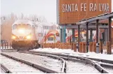  ?? MORGAN LEE/ASSOCIATED PRESS ?? A legislativ­e report says Rail Runner ridership fell last year to its lowest level since service to Santa Fe began about a decade earlier.