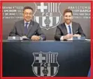  ??  ?? Bartomeu, junto a Messi.