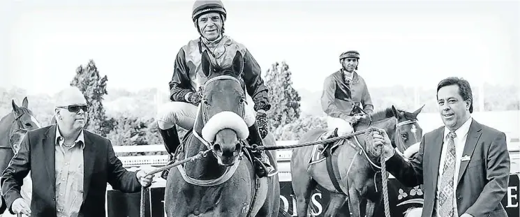  ?? Picture: Summerhill ?? Steinhoff CEO Markus Jooste was described as a man of integrity by a businessma­n who has known him for 30 years. A horseracin­g enthusiast, Jooste, pictured far right, owned horses across the world.