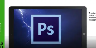  ??  ?? Bringing Photoshop to iPad could help it compete with Microsoft’s Surface.