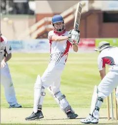  ?? Photo courtesy David Jackson. ?? Berrigan’s Fraser Haintz top scored with 23 not out on Saturday.