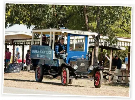  ?? Photo: Kevin Farmer ?? HISTORICAL TREASURE: The Highfields Pioneer Village will have miniature steam train and Model T Ford bus rides today.