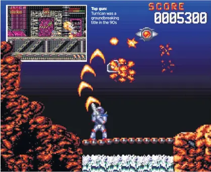  ??  ?? Top gun: Turrican was a groundbrea­king title in the 90s