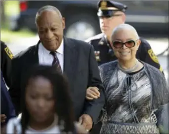  ?? ASSOCIATED PRESS ?? Bill Cosby arrives for his sexual assault trial with his wife Camille Montgomery County Courthouse in Norristown on Monday. Cosby, right, at the