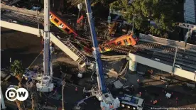  ??  ?? El accidente en la estación Olivos de la Línea 12 del Metro de la capital mexicana. (4.5.2021).