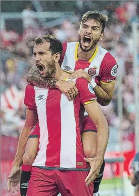  ?? FOTO: PERE PUNTÍ ?? Stuani marcó dos goles históricos ante el Atlético, pero no ha vuelto a ‘mojar’