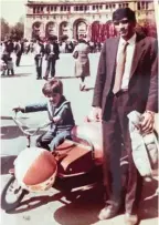  ??  ?? OLD COUNTRY Vahe Kuzoyan, then about 5, in Yerevan, Armenia, with his father, Harout, who fled with his family in the 1980s to seek a better future.